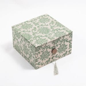 Green Floral Hinged Box